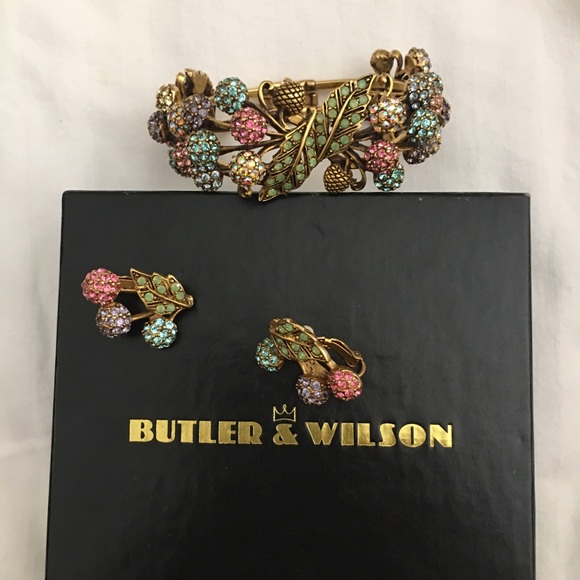 Signed rare Butler & Wilson limited edition bangle & earring set